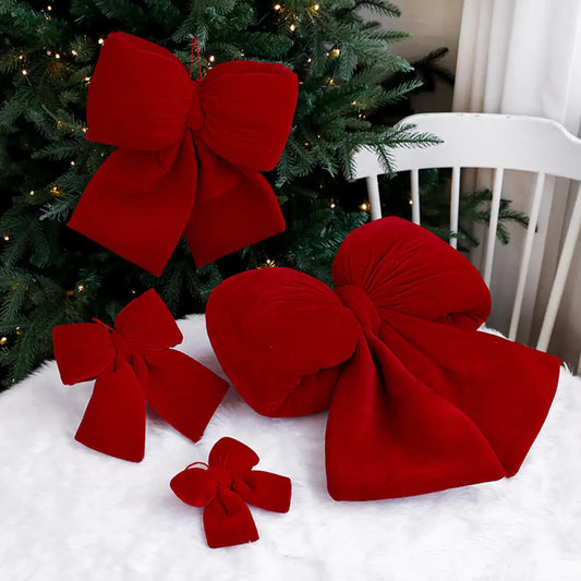 Christmas Velvet Red Bow