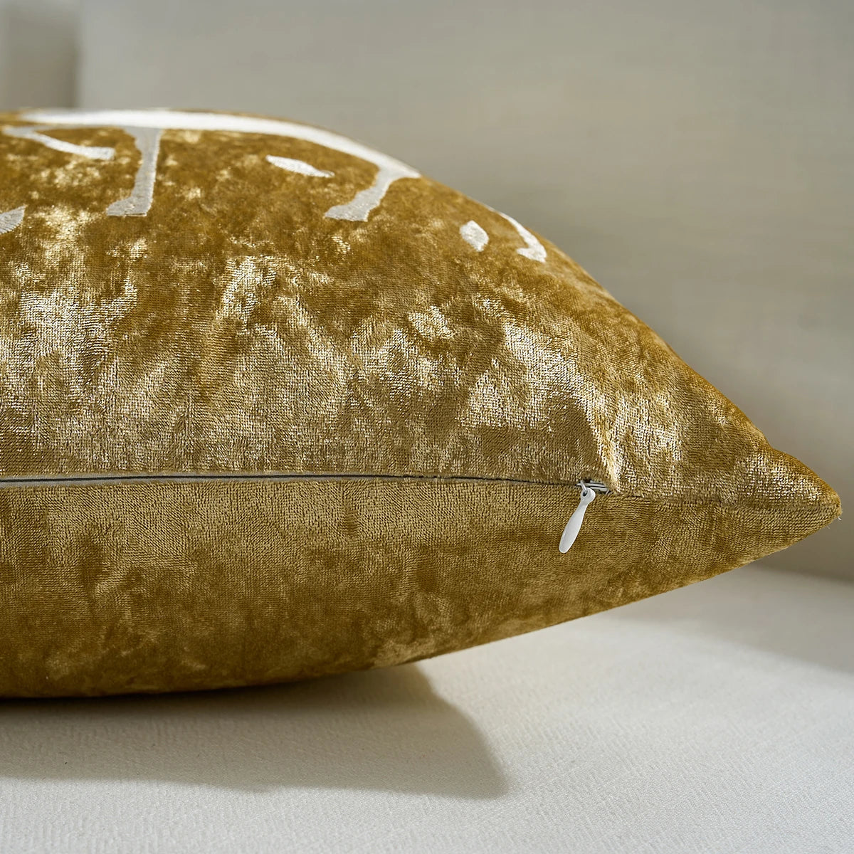 Christmas Gold Throw Pillow Cover