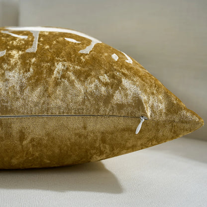 Christmas Gold Throw Pillow Cover