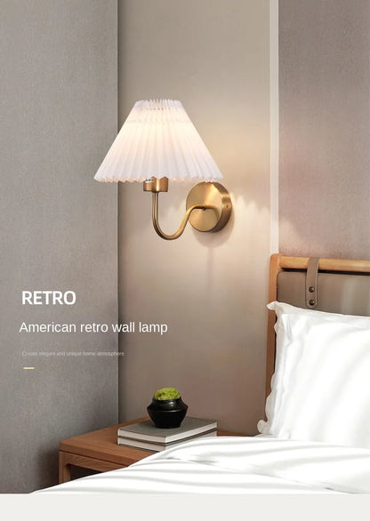 Fan-shaped Pleated Wall Lamp
