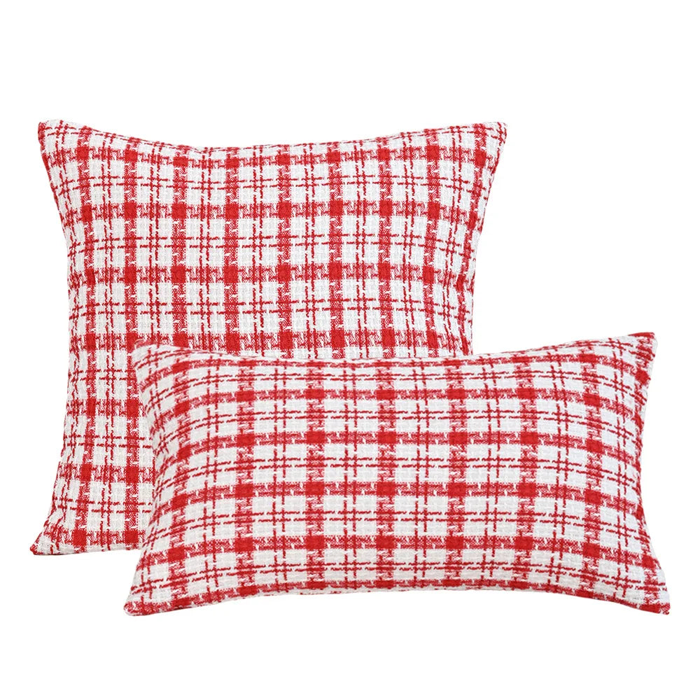 Embroidered Christmas Atmosphere Throw Pillowcase