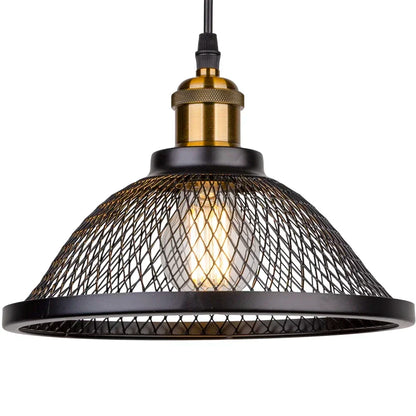 Vintage Black Net-Cage Pendant Light