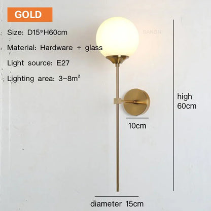 Modern Ball Glass Sconce