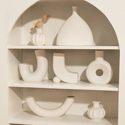 White Ceramic  Decorative Vase