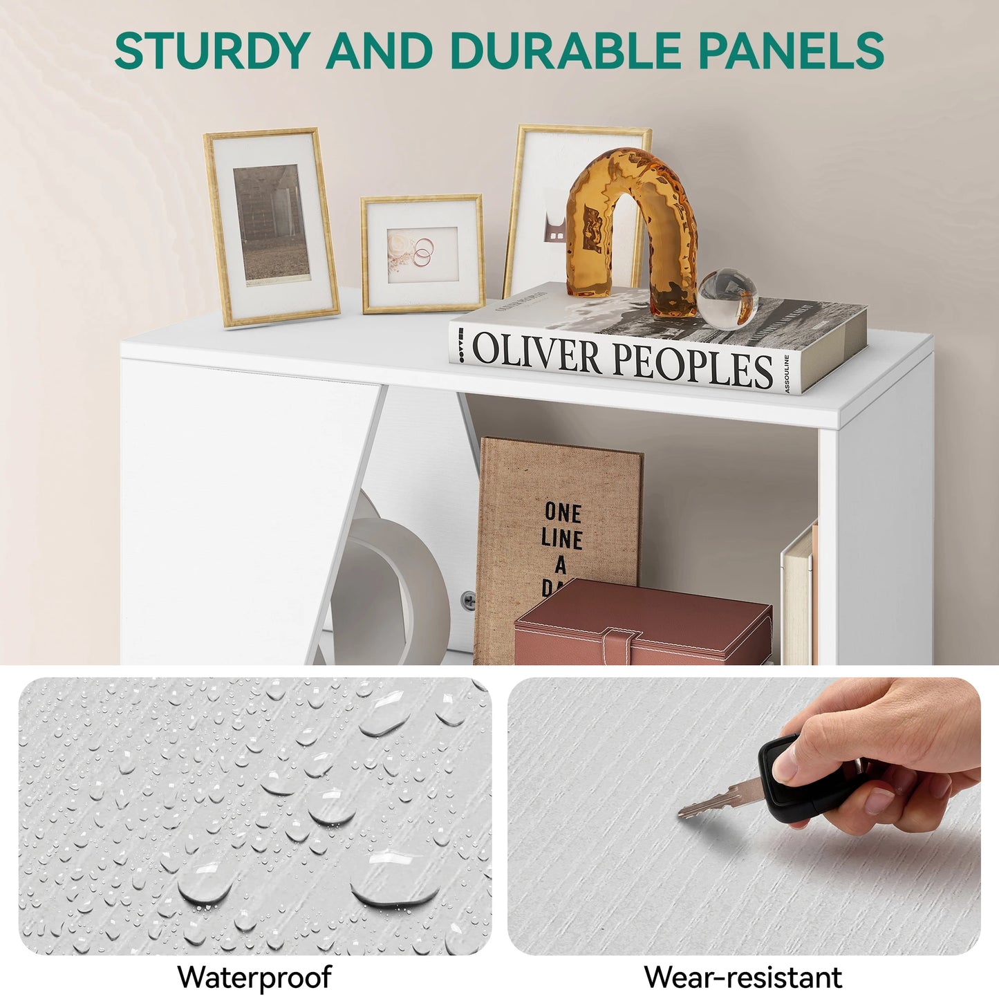 White 5-Tier Bookcase