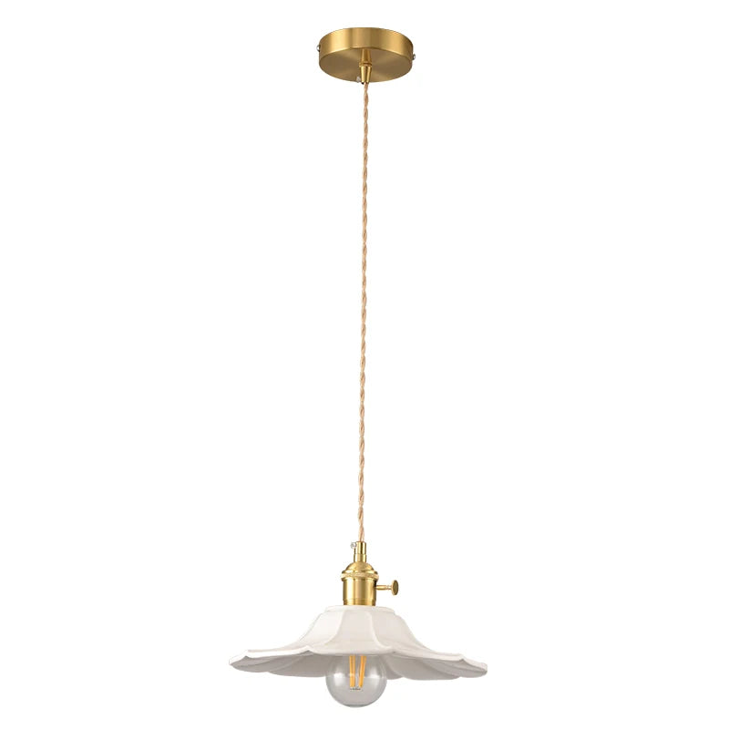 White Ceramic Pendant Light