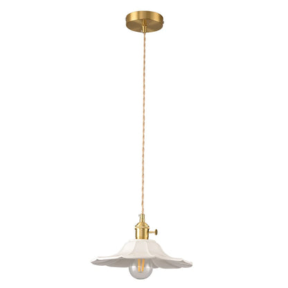 White Ceramic Pendant Light