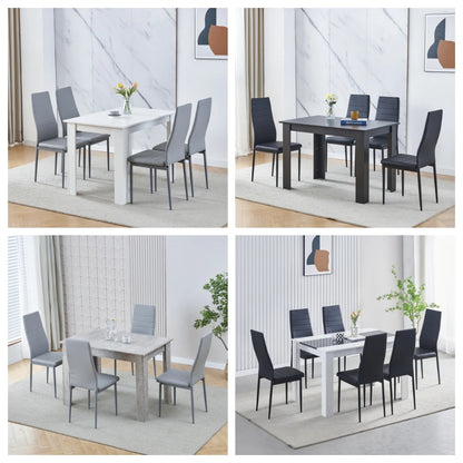 BonChoice 5 Piece Wooden Dining Room Table and Chairs Set