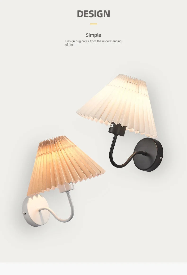 Fan-shaped Pleated Wall Lamp
