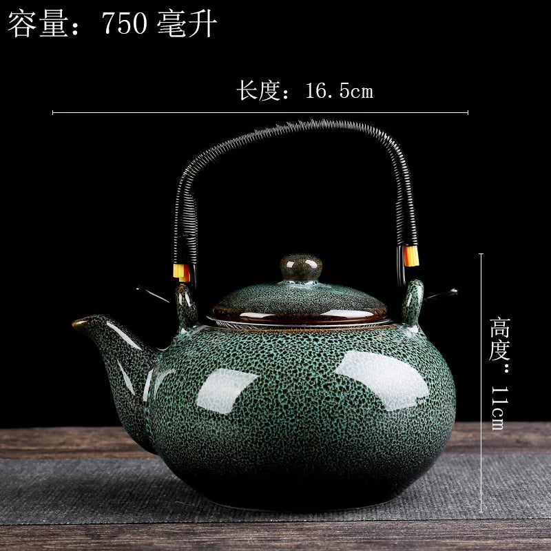 Tianmu Glazed Kiln Chinese Ceramic Teapot