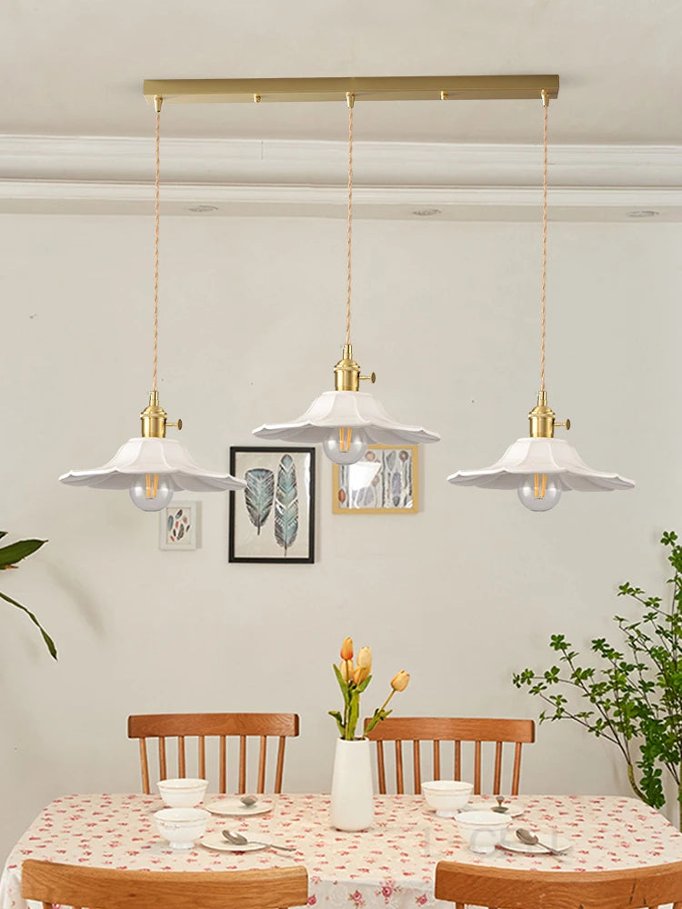 White Ceramic Pendant Light