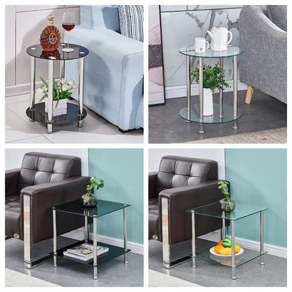2-Tier Square/Round End Table