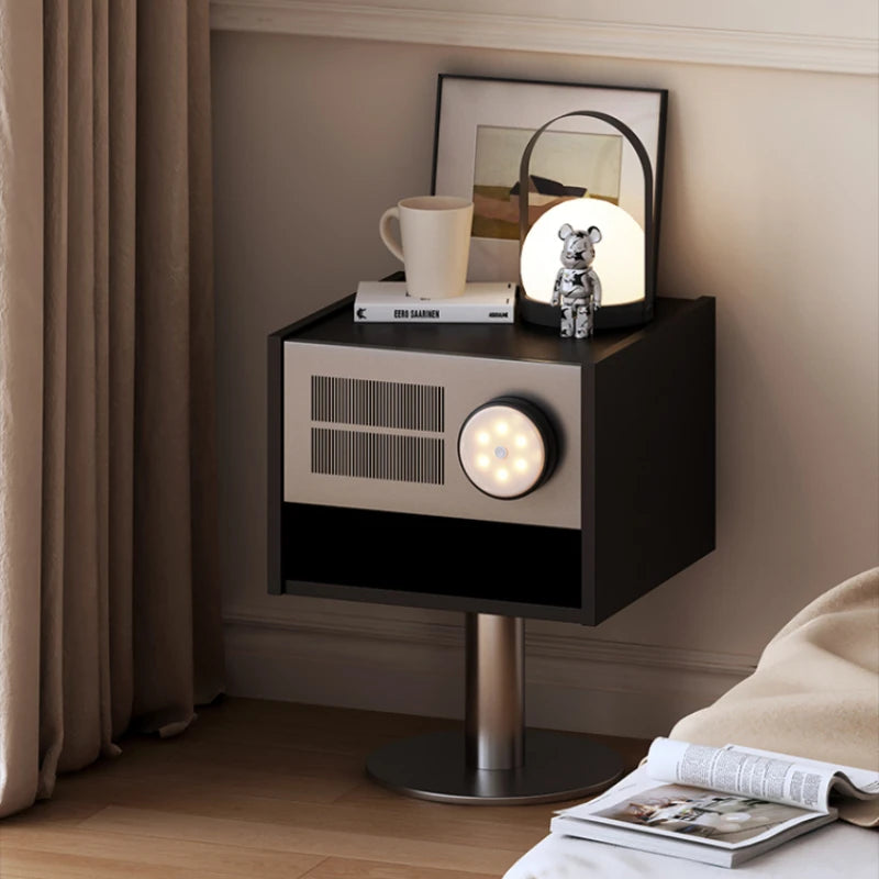 Hanging Light Black Nightstand