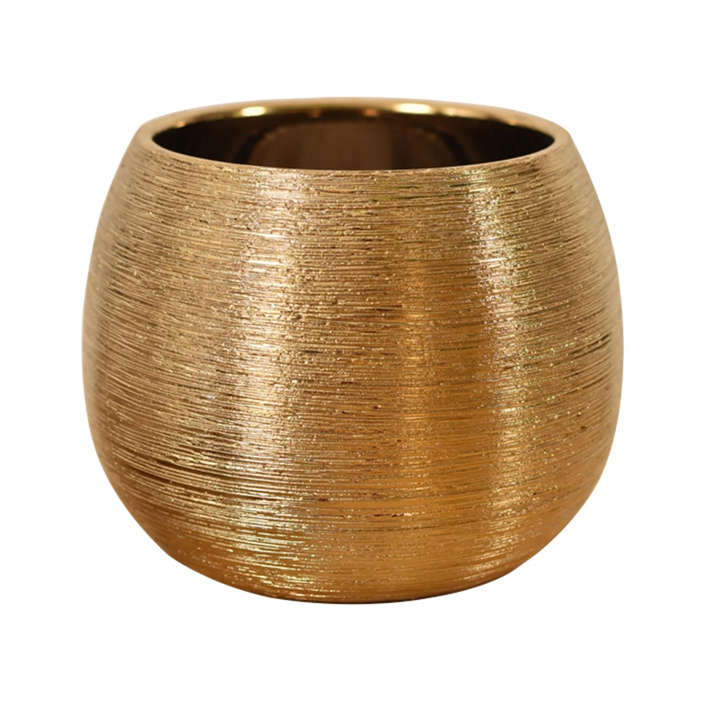 Brushed Golden Flower Pot