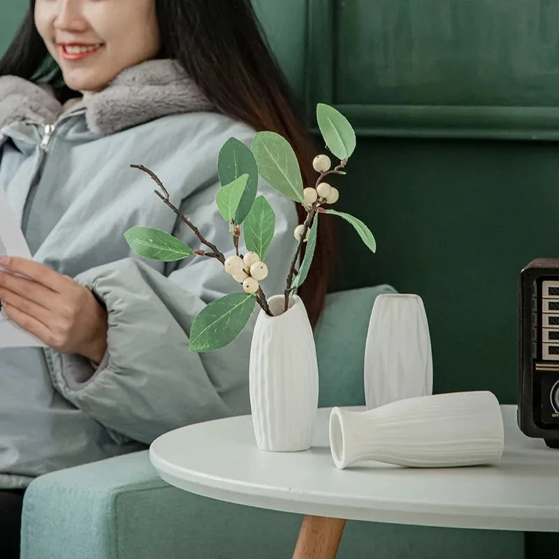 White Vase Mini Flower Pot