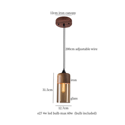 Vintage Wood Pendant Light
