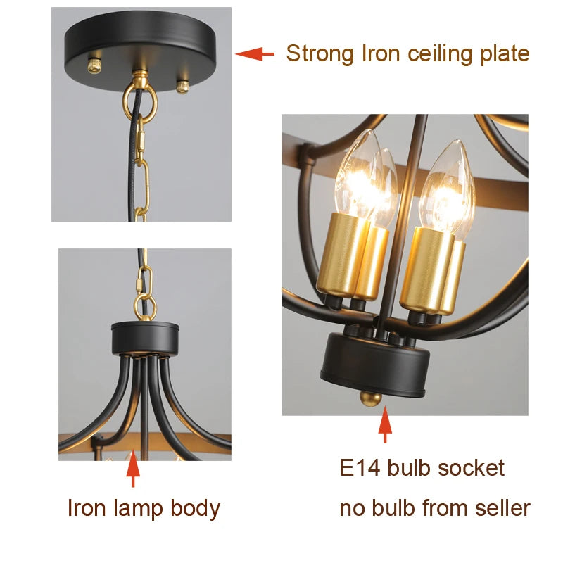 Modern Farmhouse Geometric Chandelier