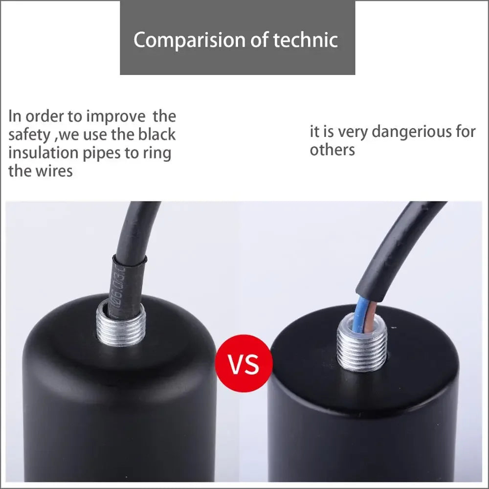 Vintage Black Net-Cage Pendant Light