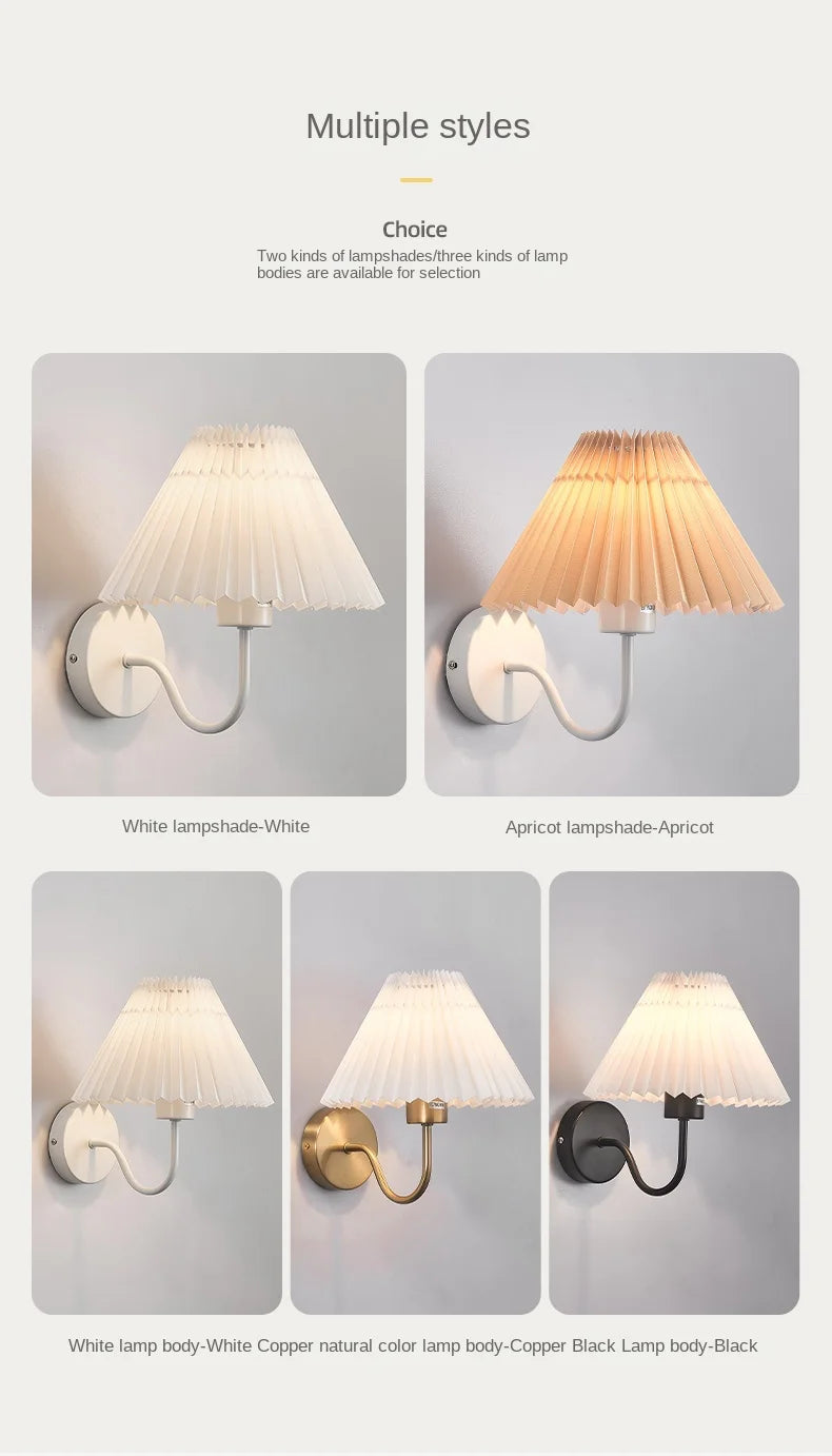 Fan-shaped Pleated Wall Lamp