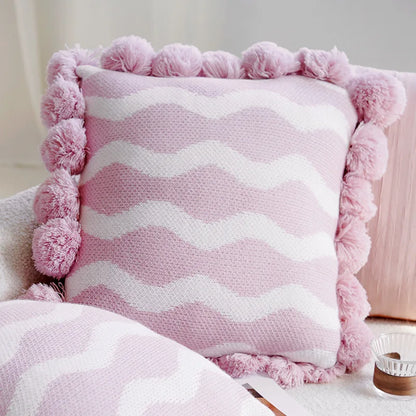 Pink Cute Throw Pillow Cover