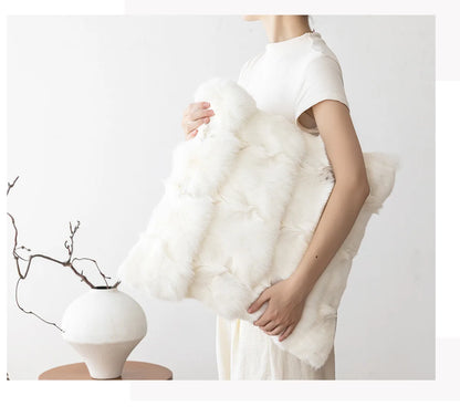 Creamy Simple Throw Pillowcase