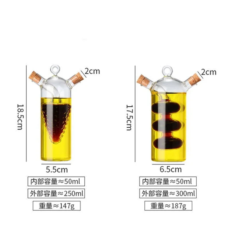 Two-in-one Glass Oil Bottle