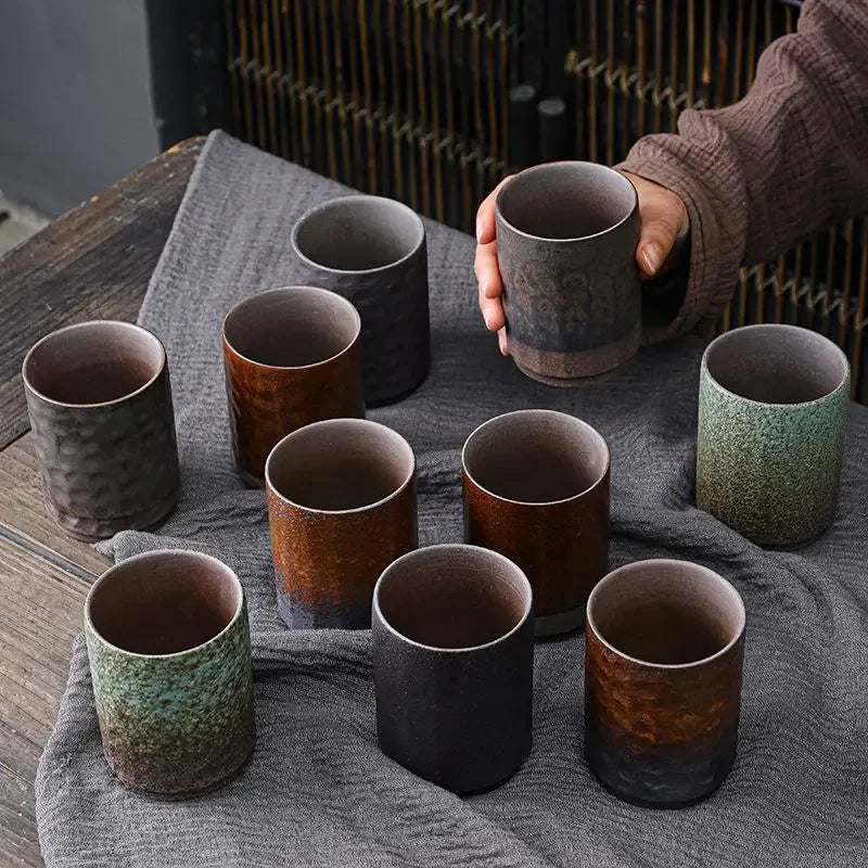 Vintage Handmade Chinese Ceramic Mug