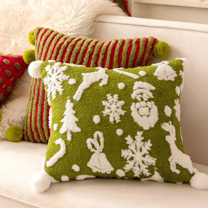 New Jacquard Christmas Sofa Pillowcase