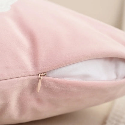 Embroidered Throw Pillow Cover