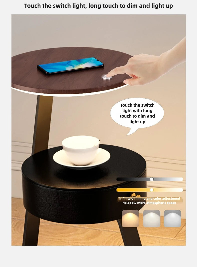 Bedside Table With Wireless Charger