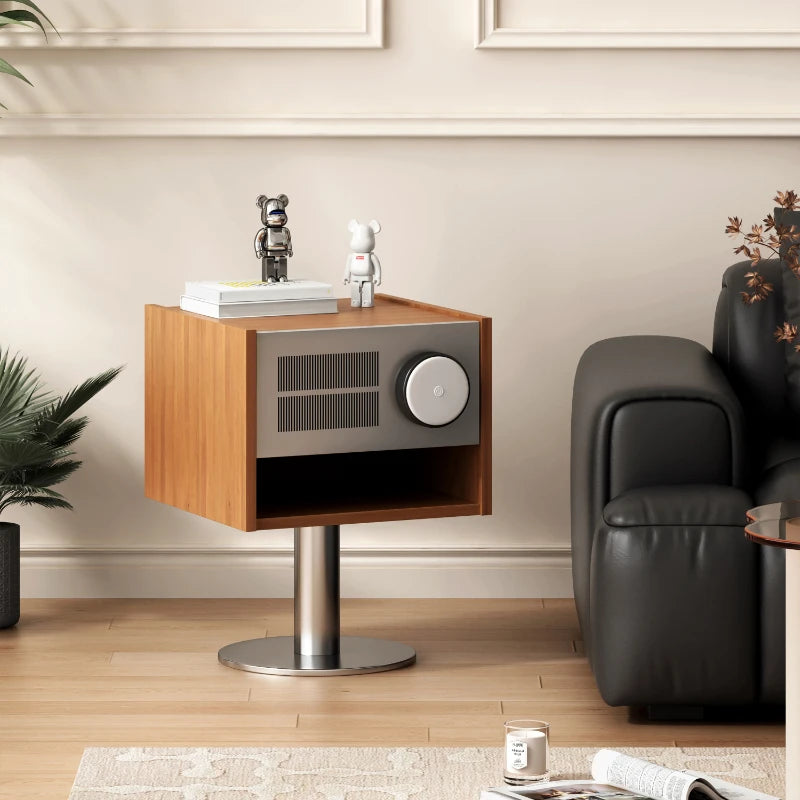 Hanging Light Black Nightstand