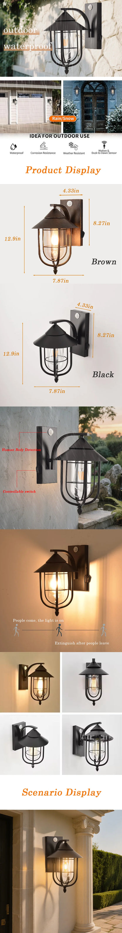 Outdoor Waterproof Wall Light