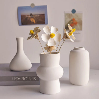 White Vase Mini Flower Pot