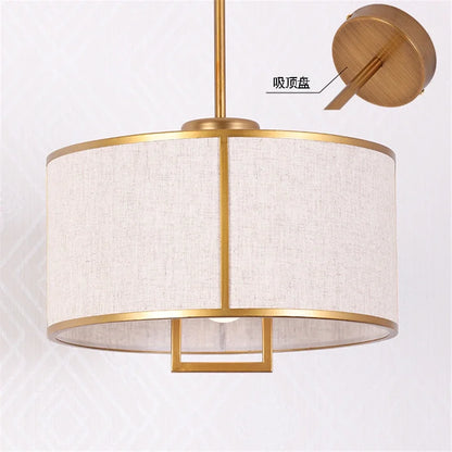 Round Cloth Shade Pendant Light