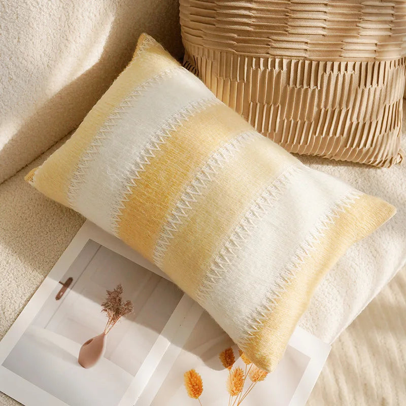 Brown Cream Throw Pillow Cover