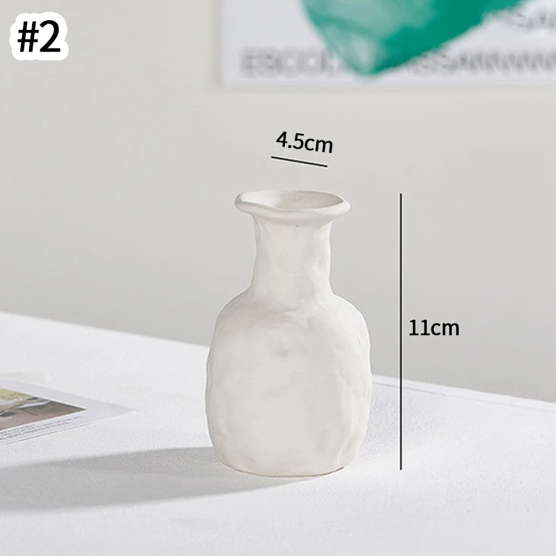 White Ceramic  Decorative Vase