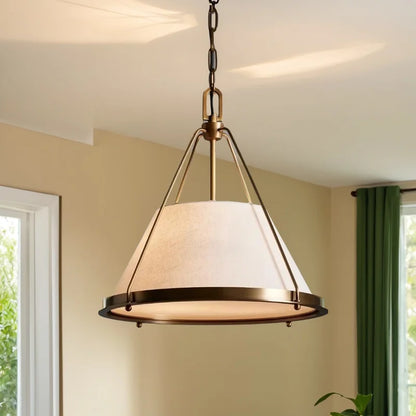 Vintage Fabric Pendant Light