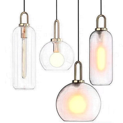 Industrial Smoke Glass Pendant Light