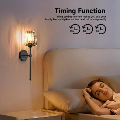 Wire Free Crystal Wall Lamp