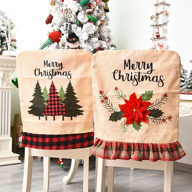 Christmas Embroidered Chair Cover