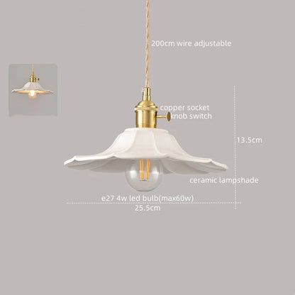 White Ceramic Pendant Light