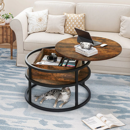 Round Lift Top Coffee Table