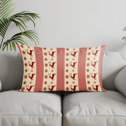 Red Plaid Pillow Cover