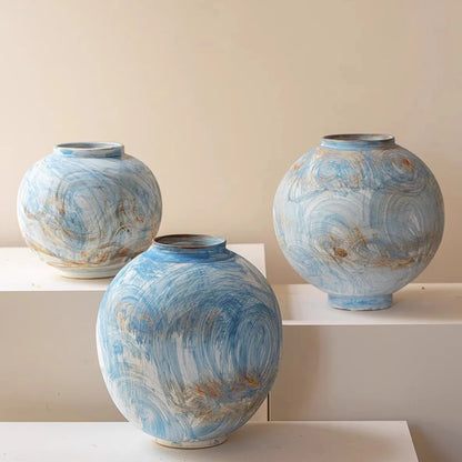 Wind Blue Wabi-Sabi Vase