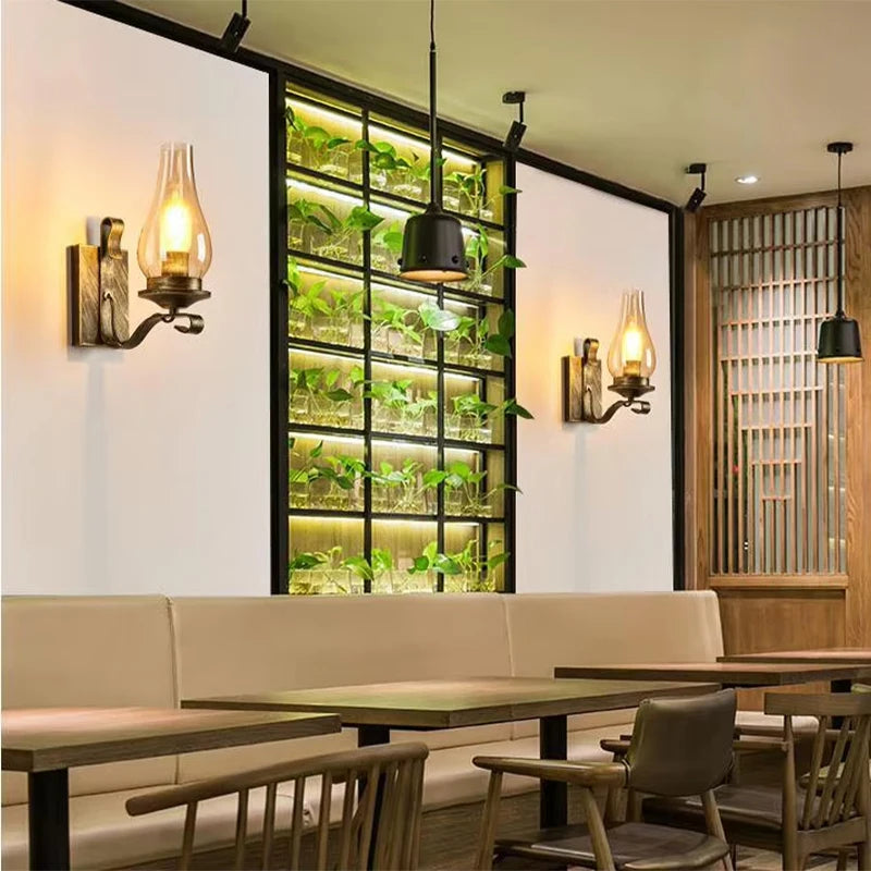 Retro Industrial Iron Wall Lamp