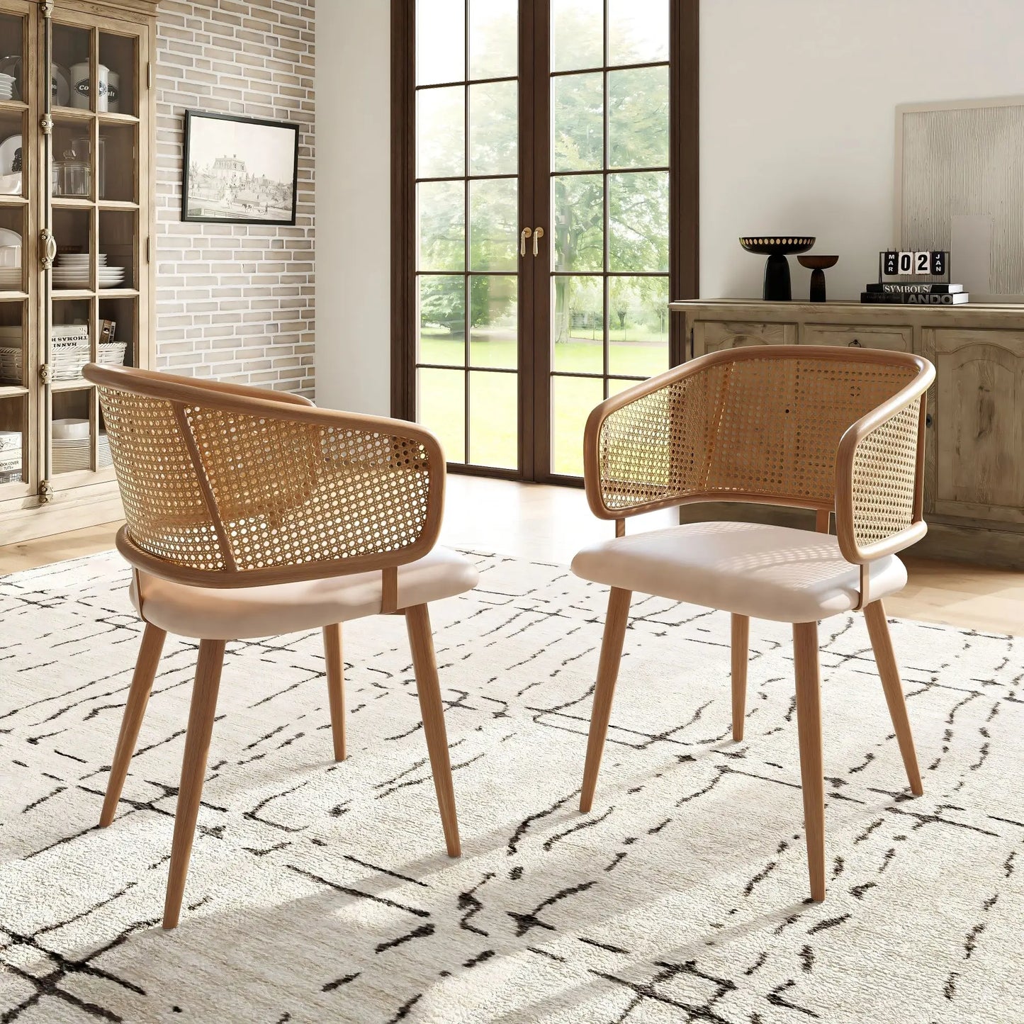 Modern Rattan Backrests Chair