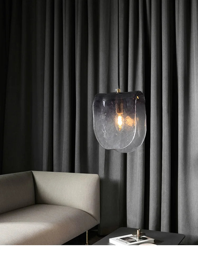 Modern Glass Hanging Art Chandelier