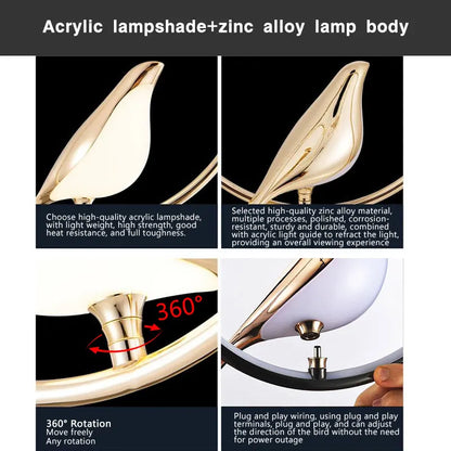 Magpie Bird LED Pendant Light