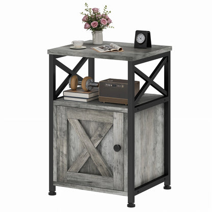Grey X Shape Side Table