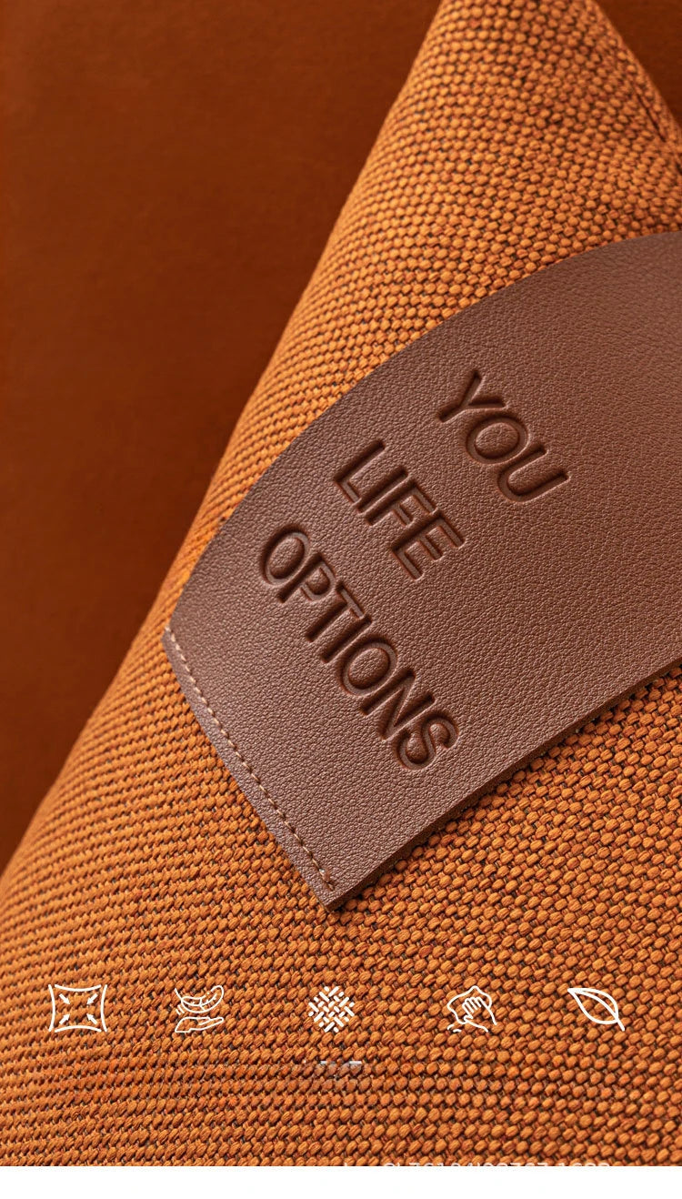 Leather Label Pillow Cover